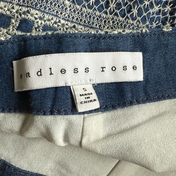 Endless Rose Blue and Cream Women Shorts - Picture 4 of 4